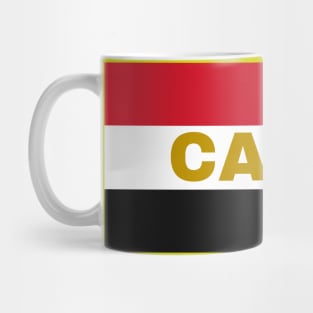 Cairo City in Egyptian Flag Colors Mug